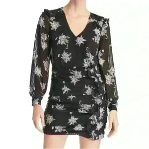NWT Heartloom Spring Floral Print
Ruffled Long Sleeve Mini Dress Size Medium
